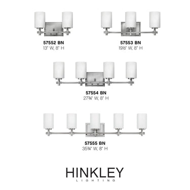 Hinkley Laurel Large Four Light Vanity Wall Sconce Alternative Image 2
