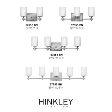 Hinkley Laurel Medium Three Light Vanity Wall Sconce Alternative Image 2