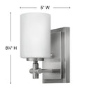 Hinkley Laurel Small Single Light Vanity Wall Sconce Alternative Image 1