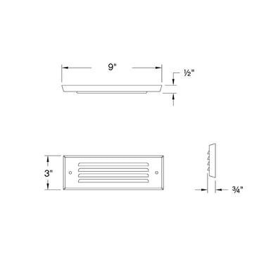 Hinkley Louvered Brick Light Alternative Image 12V LED Flush Step Light Alternative Image 8