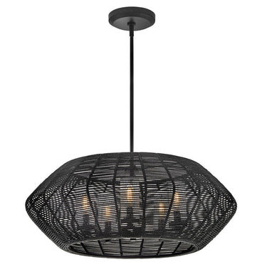 Hinkley Luca 12V LED Outdoor Medium Single Tier Chandelier - 10385BK-LV 