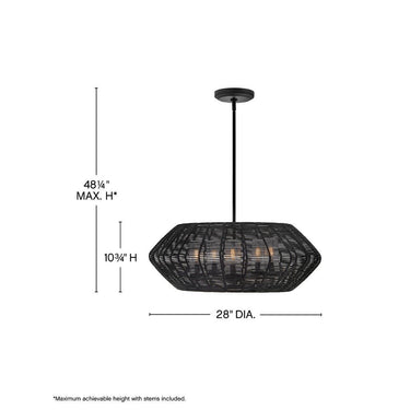 Hinkley Luca Outdoor Medium Single Tier Chandelier - Alternative Image 10385BK Alternative Image 1