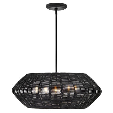 Hinkley Luca Outdoor Medium Single Tier Chandelier - Alternative Image 10385BK Alternative Image 3