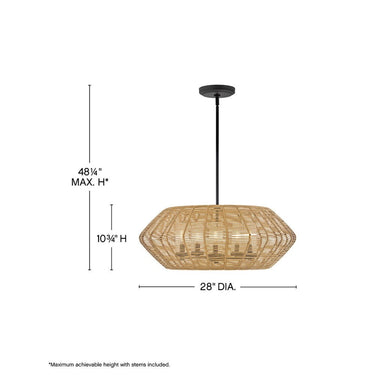 Hinkley Luca Outdoor Medium Single Tier Chandelier - Alternative Image 10385BK-CML Alternative Image 1