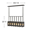 Hinkley Ludlow Small Eight Light Linear Pendant Alternative Image 1
