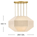 Hinkley Lyla Medium Convertible Chandelier - Alternative Image 47494LCB Alternative Image 1