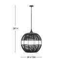 Hinkley Maddox Outdoor Medium Orb Chandelier Alternative Image 1