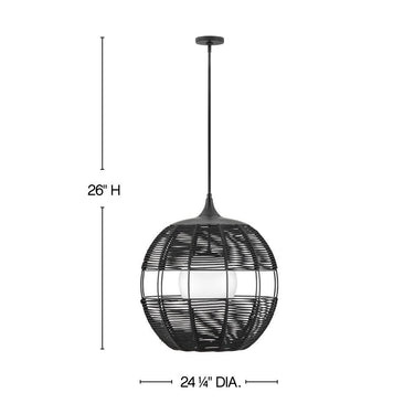 Hinkley Maddox Outdoor Medium Orb Chandelier Alternative Image 1