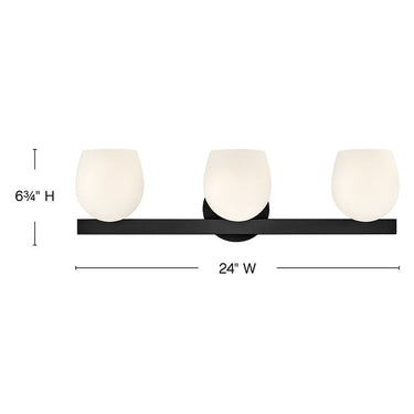 Hinkley Mae LED Medium Three Light Vanity Wall Sconce Alternative Image 1