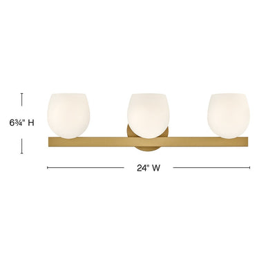 Hinkley Mae LED Medium Three Light Vanity Wall Sconce Alternative Image 8
