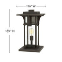 Hinkley Manhattan Outdoor Medium Pier Mount Lantern - Alternative Image 2327OZ Alternative Image 1