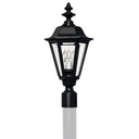 Hinkley Manor House Outdoor Large Post Mount Lantern - Alternative Image 1441BK Alternative Image 3