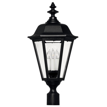Hinkley Manor House Outdoor Large Post Mount Lantern - 1471BK 