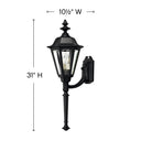 Hinkley Manor House Outdoor Large Wall Mount Lantern with Tail Alternative Image 3