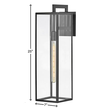 Hinkley Max LED Outdoor Large Wall Mount Lantern in Black Finish Alternative Image 2