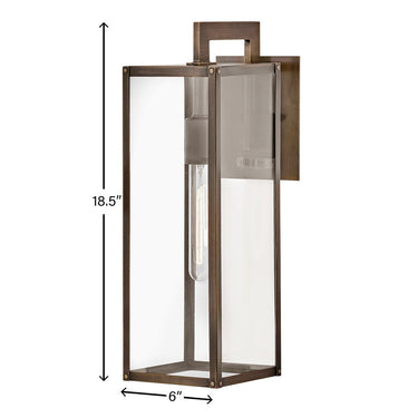 Hinkley Max LED Outdoor Medium Wall Mount Lantern in Burnished Bronze Finish Alternative Image 3
