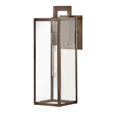 Hinkley Max LED Outdoor Medium Wall Mount Lantern in Burnished Bronze Finish 