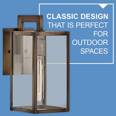 Hinkley Max LED Outdoor Small Wall Mount Lantern in Burnished Bronze Finish Alternative Image 5