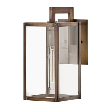 Hinkley Max LED Outdoor Small Wall Mount Lantern in Burnished Bronze Finish 