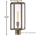 Hinkley Max Outdoor Medium Post Mount Lantern Alternative Image 6