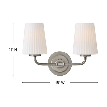 Hinkley McKenna Small Two Light Vanity Wall Sconce Alternative Image 1