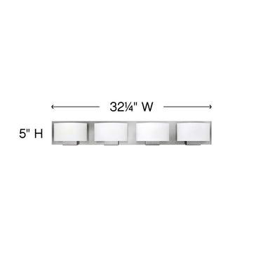 Hinkley Mila Large Four Light Vanity Wall Sconce Alternative Image 1