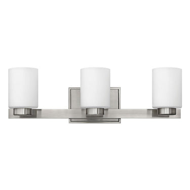 Hinkley Miley LED Medium Three Light Vanity Wall Sconce in Brushed Nickel Finish 