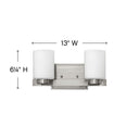 Hinkley Miley Small Two Light Vanity Wall Sconce Alternative Image 1