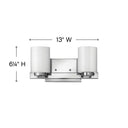 Hinkley Miley Small Two Light Vanity Wall Sconce Alternative Image 6