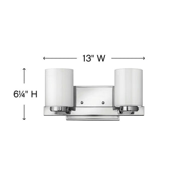 Hinkley Miley Small Two Light Vanity Wall Sconce Alternative Image 6