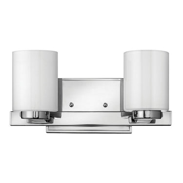 Hinkley Miley Small Two Light Vanity Wall Sconce in Chrome Finish 
