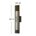Hinkley Mist Alternative Image 4.75" Outdoor Large Wall Mount Lantern Alternative Image 1
