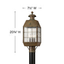 Hinkley Nantucket Outdoor Medium Post Mount Lantern Alternative Image 1