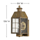 Hinkley Nantucket Outdoor Medium Wall Mount Lantern - Alternative Image 2370AS Alternative Image 1