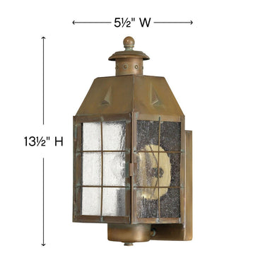 Hinkley Nantucket Outdoor Medium Wall Mount Lantern - Alternative Image 2370AS Alternative Image 1