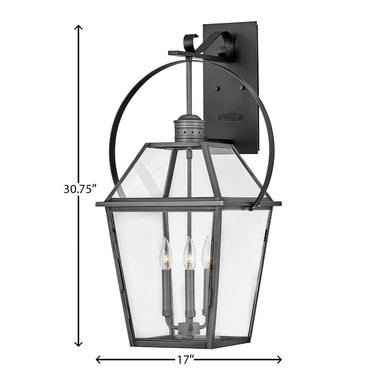 Hinkley Nouvelle Outdoor Large Wall Mount Lantern - Alternative Image 2778BLB Alternative Image 1
