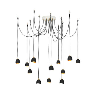 Hinkley Nula Large Multi Tier Pendant in Shell Black Finish Alternative Image 1