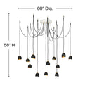 Hinkley Nula Large Multi Tier Pendant in Shell Black Finish Alternative Image 2