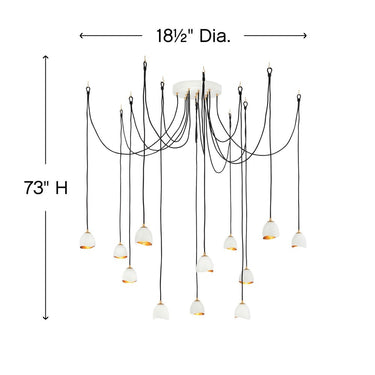 Hinkley Nula Large Multi Tier Pendant in Shell White Finish Alternative Image 1