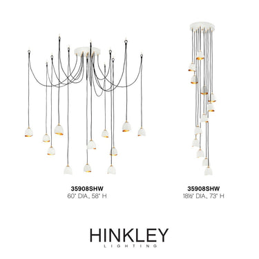 Hinkley Nula Large Multi Tier Pendant in Shell White Finish Alternative Image 2