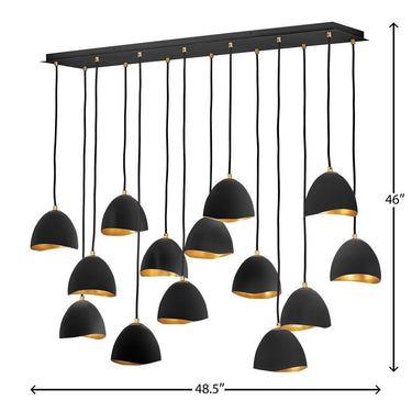 Hinkley Nula Medium Fourteen Light Linear Chandelier Alternative Image 1