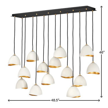 Hinkley Nula Medium Fourteen Light Linear Chandelier Alternative Image 6
