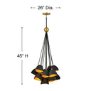 Hinkley Nula Medium Single Tier Chandelier in Shell Black Finish Alternative Image 2