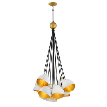 Hinkley Nula Medium Single Tier Chandelier in Shell White Finish 