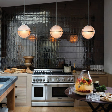 Hinkley Odeon Medium Orb Pendant in Brushed Nickel Finish Alternative Image 3