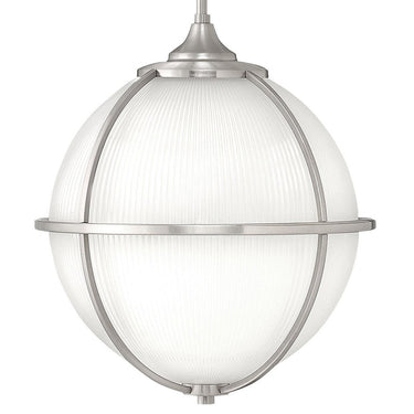 Hinkley Odeon Medium Orb Pendant in Brushed Nickel Finish Alternative Image 2