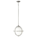 Hinkley Odeon Medium Orb Pendant in Brushed Nickel Finish 