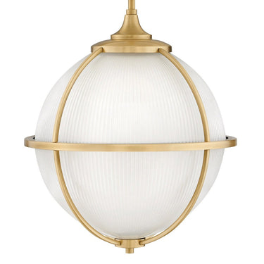 Hinkley Odeon Medium Orb Pendant in Satin Brass Finish Alternative Image 2