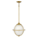 Hinkley Odeon Medium Orb Pendant in Satin Brass Finish 