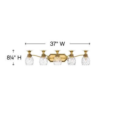 Hinkley Plantation Extra Large Five Light Vanity Wall Sconce Alternative Image 1